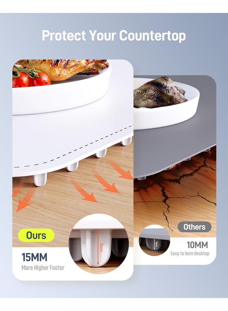 صواني تسخين كهربائية للطعام، صينية تسخين قابلة للطي ومحمولة مع مادة سيليكون نانو، حصيرة تسخين بسطح كامل مع درجة حرارة قابلة للتعديل - Image 2